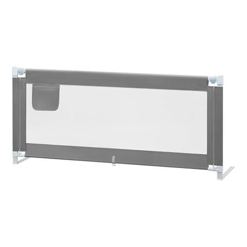 WOLTU Bettgitter 180 cm, Höhenverstellbares Bettschutzgitter 69–87 cm,...