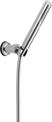 Delta Faucet Trinsic Single Spray Wall-Mount Hand Shower, Hand Held Shower with Hose, Chrome Handheld Shower Head, Slide Bar Hand Shower, Handheld Shower, Chrome 55085