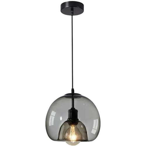 Lámpara colgante de vidrio moderno que elimina sombras en mesas de cocina y comedor de 1 luz