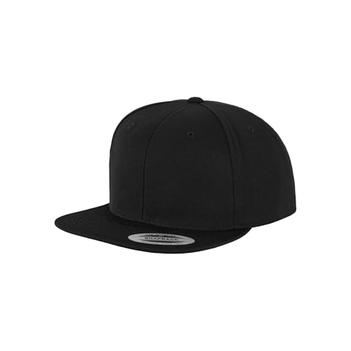 Flexfit Classic Snapback Cap, Mütze Unisex Kappe für Kinder, One Size, Farbe Black