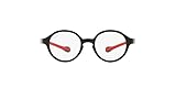 Ray-Ban Brillenrahmen für Kinder mit Sehstärke, Schwarz auf Gummi, rot/Demo-Objektiv, 46 mm