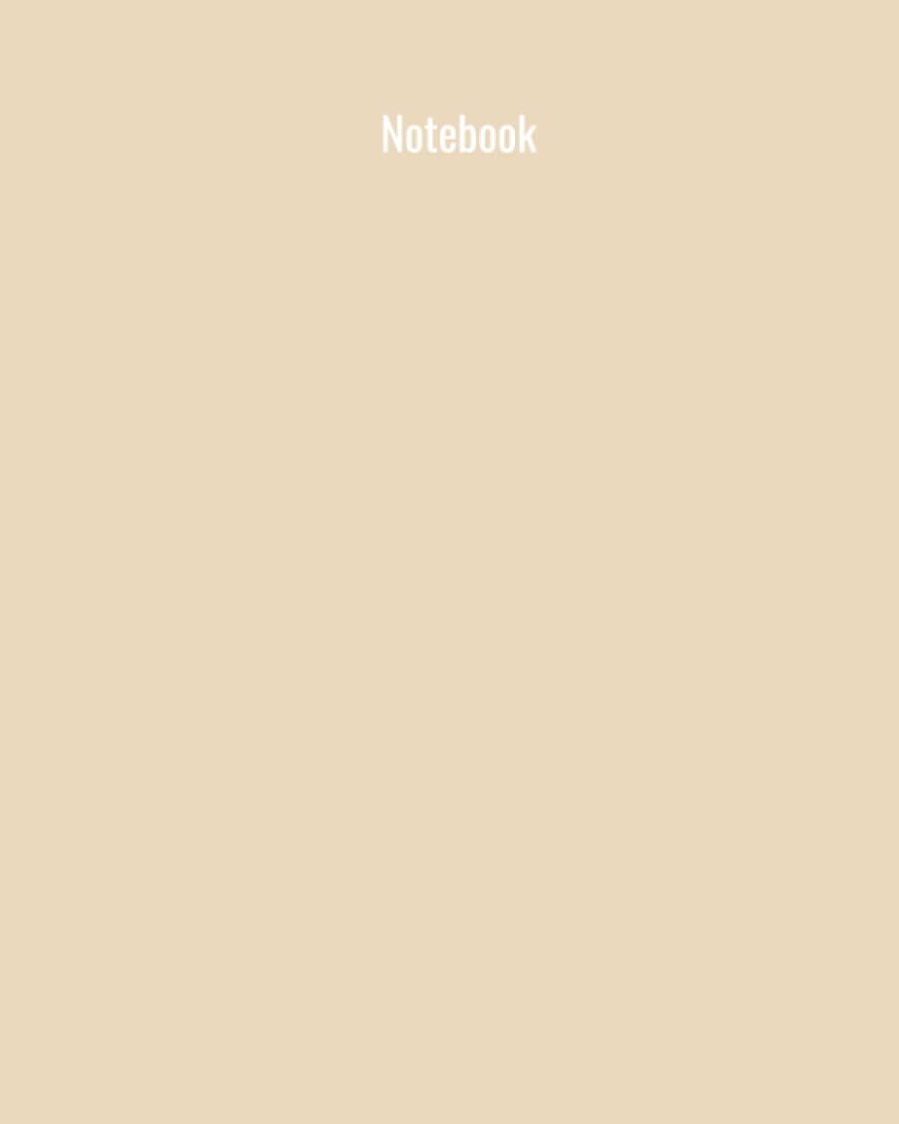 Sand Beige Minimalist Notebook - Giant Large 8 x 10 in Journal Lined 120 pages - Earth Tones Aesthetic