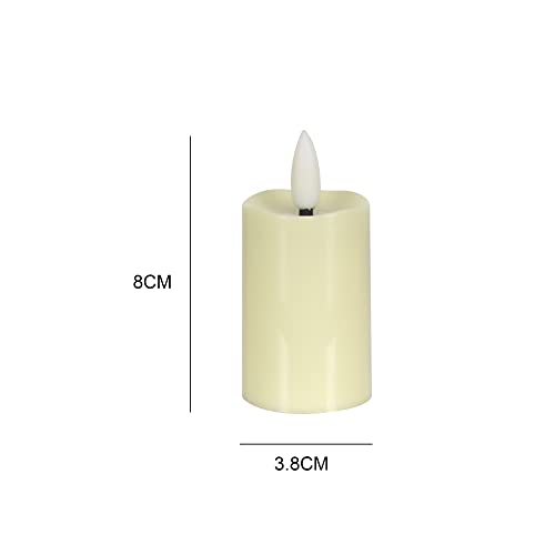 Image of 6 Pack Ivory Tea Lights Votive Candle with Remote Control emits Yellow Light max 800hours by 2 AAA Batteries(not includ) Indoor, Bedroom, Study Room