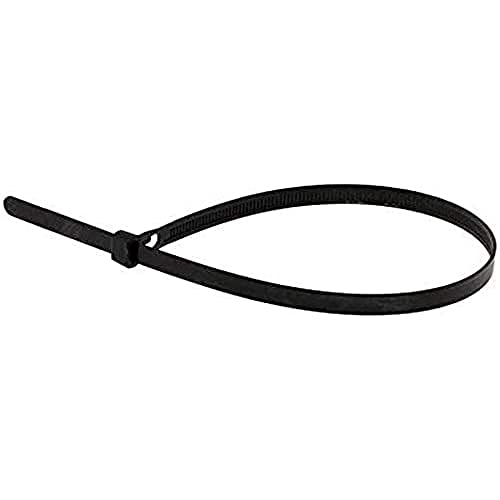 Zenitech - Pack de 50 Bridas Reutilizables 7,6 x 250 mm - Negro - Plástico Resistente - Gatillo Integrado para Retiro Fácil - Reducción de Residuos - Ideal para Bricolaje y Organización de Cables