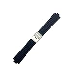 Bracelet en caoutchouc de silicone de 24 mm x 11 mm pour for Oris aquis convexe bracelet boucle de sécurité en acier inoxydable
