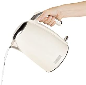 Haden Brighton Cornish Cream Kettle Jug-Style Electric Fast Boil Kettle - Stainless Steel Body - Boil Dry Protection - Water Window And Scale - 3000W - 1.7L
