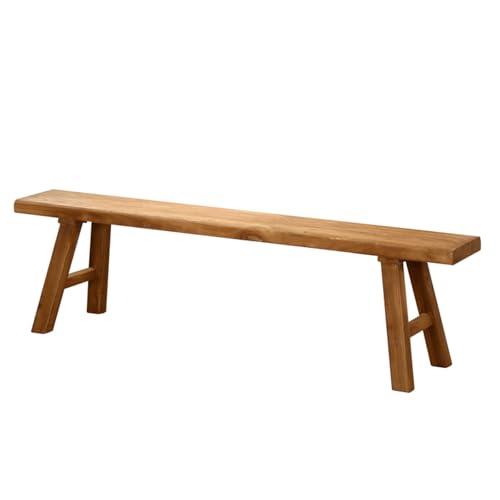 Banco Jardin Exterior, Banco Madera Exterior, Capacidad de Peso de 300 kg, Veta de Madera Clara, para Jardín, Patio, Porche y Parque. Fácil Instalación(150x26x45cm/59x10x18in)