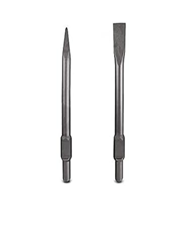 KROST Branded Industrial Flat and Pointed Chisel Suitable for 16 Kg Demolition Hammer Machine