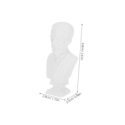 FUNOMOCYA Realistic Resin Musician Bust Statue Small Resin Sculpture for Decor Home Office Photo Props for Music Lovers