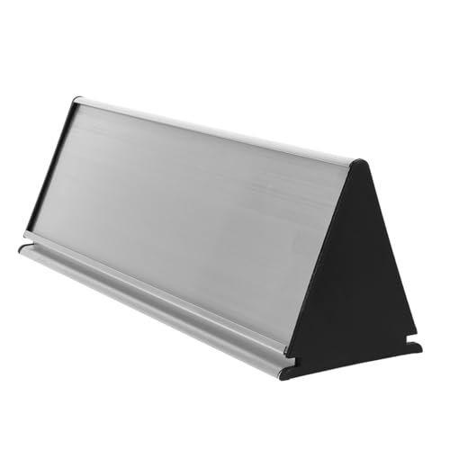 Operitacx Targhetta Porta Ufficio Alluminio Lega Leggera Piastra Nome Vuota per Parete Segnaletica Minimalista per Giardino e Eventi Facile da Pulire e Personalizzare