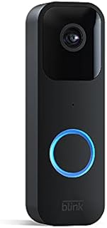 Blink Video Doorbell | Two-way audio, HD video, motion and chime app alerts and Alexa enabled — wired or wire-free (Black)