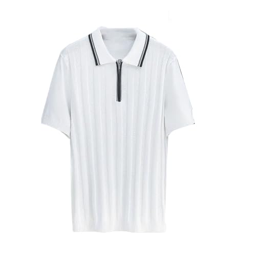 T-shirt en tricot pour homme coupe ajustée haut de gamme