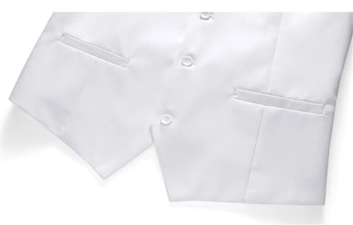 Kiioouu Men's Business Casual Suit Vest/Men's Gentleman Banquet Wedding Solid Color Vest4