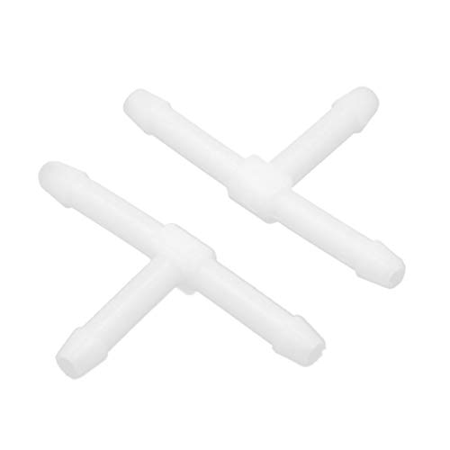 sourcingmap 50pcs 3mm Inner Dia T-Piece Tube Hose Joiner Pipe Tee Splitter White