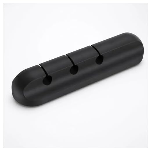 Desktop Cable Organizer Multi-Slot Holder for Cords & Earphones (Black,3)