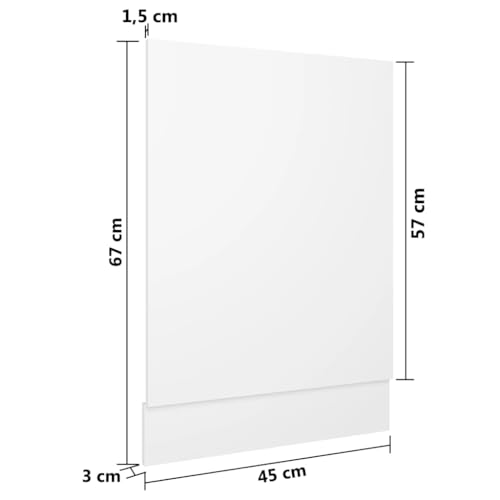 Panneau de lave-vaisselle Lyon blanc 45 cm encastré