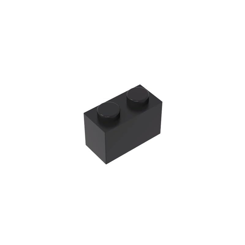 3004 Basic Bricks Brick 1x2 50 Pieces GDS-532 Compatible with Lego Building Blocks Color:Black