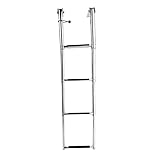 Rutschfeste Boardingleiter, Teleskopkonstruktion, 4 Abschnitte, Edelstahl-Materialien, schnelle Montage, Angeln und Tauchen, Schwimmen