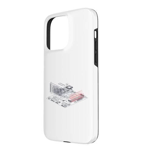 Image of RAM Card Wireframe Computer Motherboard IT Tech Geek Nerd Case for iPhone 15 Pro Max