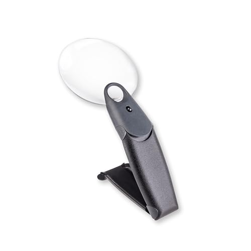Carson FreeHand 2.5x LED Lighted Hand-Held or Hands-Free Magnifier with 5.5x Spot Lens (FH-25)