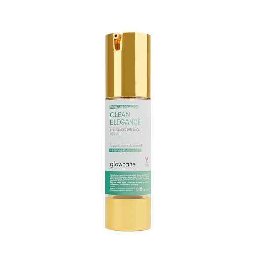 glowcane Clean Elegance Parfüm Öl Damen | Frischer & eleganter Duft | 100% alkoholfrei | Pflegender Ölkomplex | Geschenke für Frauen | Ohne Schadstoffe | Tierversuchsfrei & vegan