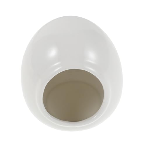 Cabilock Egg Shaped Ceramic Condiment Container Elegant Seasoning Crock for Salt Pepper and Spices for Home and Commercial Use Kitchen Storage