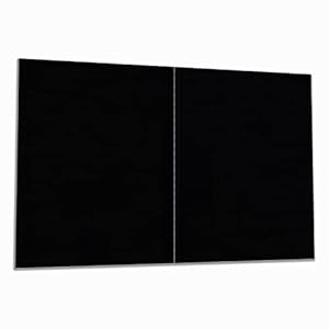 Wallario Herdabdeckplatte 2-teilig Schwarz