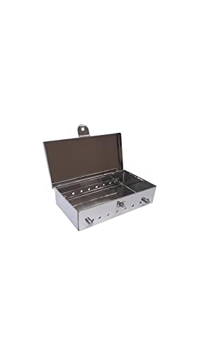 Image of Bismi Enterprises Stainless Steel Autoclave Sterilization Instrument Box with Button Silde Size 8x4.5x2 Inches Reusable Medical box