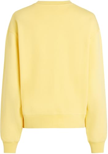Tommy Hilfiger Damen Sweatshirt Contrast Flag Regular Fit, Gelb (Citronella), XXS – Ansicht 6