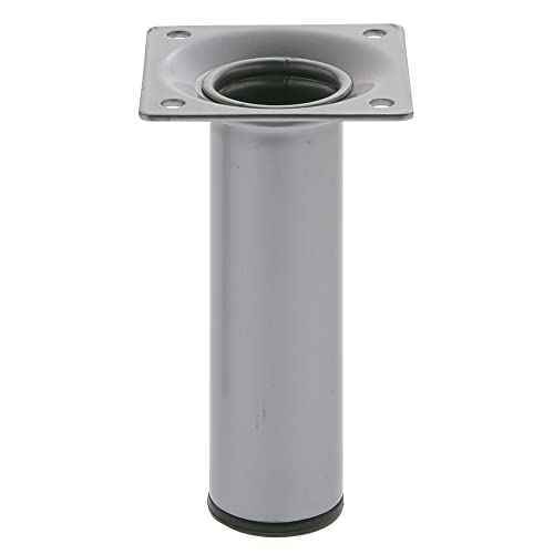 amig Round Table Leg 30 x 100 mm Silver Steel, Multicoloured, diameter 30 x 100 mm