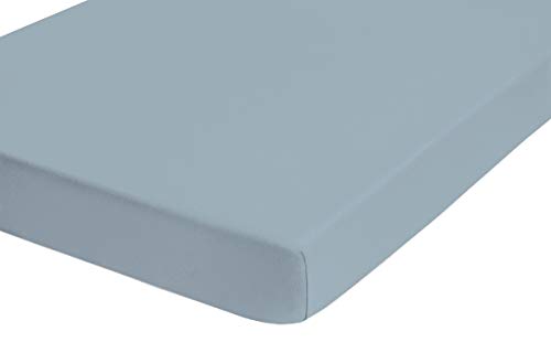 Traumhaft Schlafen - Castell - Markenbettwäsche 0077113 Spannbetttuch Jersey Stretch (Matratzenhöhe max. 22 cm) 1x 90x190 cm - 100x200 cm, bläulich - Image 5