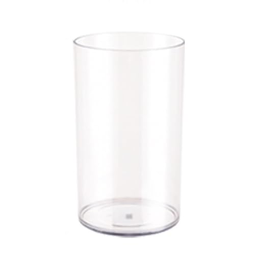 Jarrones cilíndricos acrílicos, jarrones cilíndricos de plástico transparente para centros de mesa de boda, decoración de oficina en casa (10 x 20 cm)