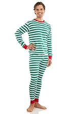 elowel Green & White Stripe Pyjama Set Size L Cover