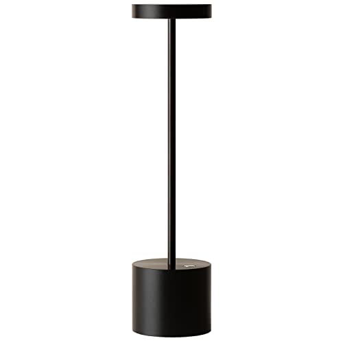 Barryca Wireless Rechargeable LED Table Lamp 13 Inch 6000mAh USB Metal Dimmable Indoor/Outdoor Restaurant Home Dinner/Patio