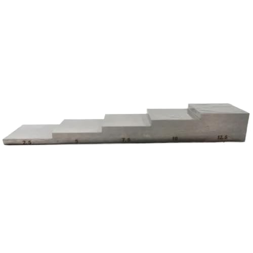 Calibration Test Block, 2.5-5-7.5-10-12.5mm 5 Step Test Block 1018 Steel Calibration Block for Ultrasonic Thickness Gauge miniatura 1