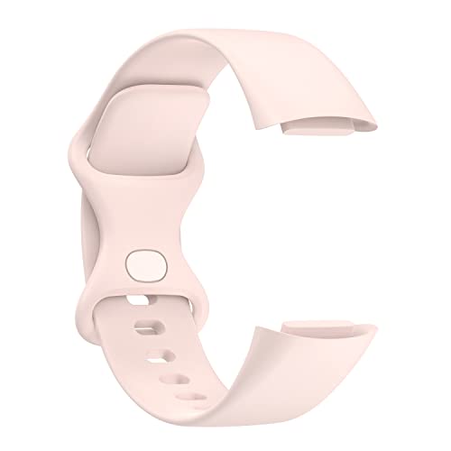 Wownadu Straps Compatible for Fitbit Charge 5 / Charge 6 Strap Men Women,Accessories Sport Silicone Replacement Wristband Pink - Image 2