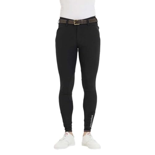 Pantalones de equitación EQUITHEME Eliot Talla 40 azul marino para jinetes en pistas de hípica