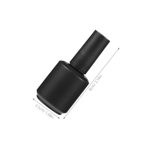 Envases vacíos para esmalte de uñas de 15ml, frascos de vidrio negro portátiles de viaje 2