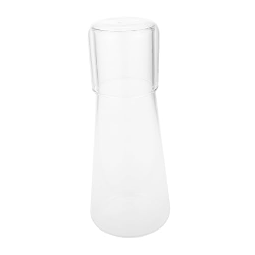 Gadpiparty Caraffa Raffreddante Spessa in Vetro Trasparente con Bicchiere Contenitore per Bevande per Casa Ufficio e Feste