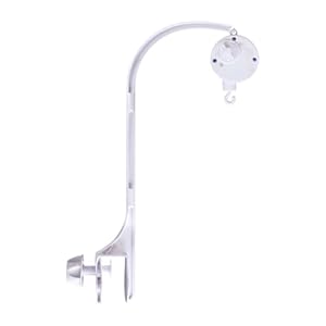 Baby Crib Mobile Arm with Music Box Spin Motor（24 inch ）, AICMEI Nursery Decor Hanger -DIY Toy Decoration Move Bracket，Double nut Adjustment and Fixing