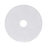 Boardwalk Polishing Floor Pads, 17' Diameter, White, 5/Carton