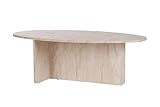 table habitat moder  Habitat et Jardin Table Basse en Bois Orba - 120 x 65 x 40 cm - Travertin
