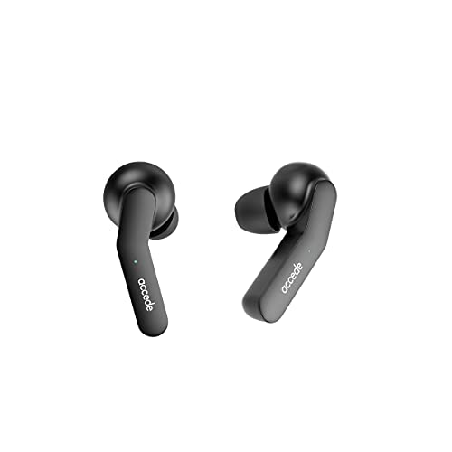 Image of Accede E-Pods SweatProof in-Ear True Wireless Earbuds (TWS) with Stereo Sound, Bluetooth 5.0, Smart Touch Controls, 300mAH Battery, 4.5Hrs Music PlayTime, IPX4 Water Resistant & Voice Assistance with Built-in Mic