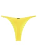 RELLECIGA Women's Thong Bikini Bottom,Yellow,M