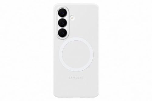 Image of Samsung Galaxy S26 Silicone Magnet Phone Case, Soft-Touch, Durable Grip, Great Feel, White