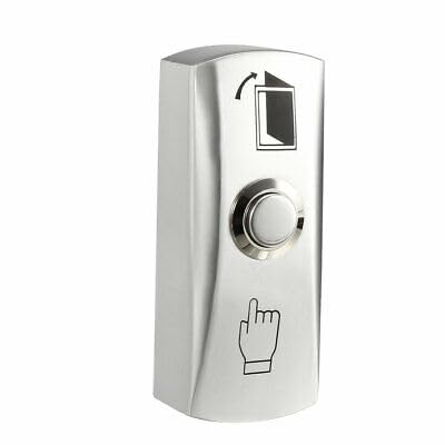 Wiring Connecting Terminals - Door Release Button Push to Exit NO/COM Switch 82mmx32mm Panel Zinc Alloy 12V 3A