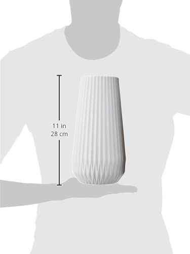 Amazon.com: Bloomingville Tall White Ceramic Fluted Vase : Home