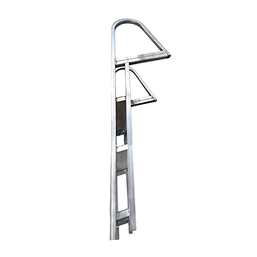 Aluminiowa 4-stopniowa zdejmowana drabina pokładowa do doku łodzi pontonowych morskich - wytrzymała konstrukcja, każdy krok 40 cm x 10 cm