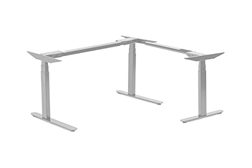 iMovR Lander Electric Standing L-Desk Base - 3 Leg Height Adjustable with Advanced Height Control Paddle and High Lift Capacity