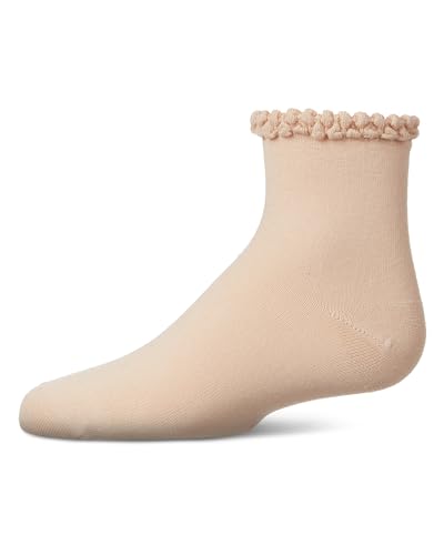 MeMoi Girls' Bubble Stitch Welt Anklet Socks3